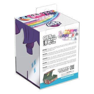 Squaroes My Little Pony Rarity Box für TCG-Decks, mit bunter Verpackung und Rarity-Design.