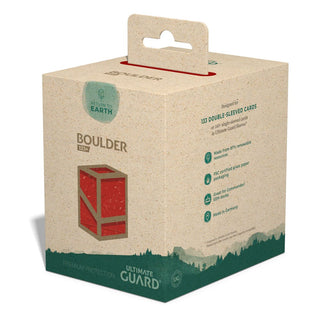 Ultimate Guard Boulder Deck Case 133+ Rot, nachhaltige Verpackung für TCG-Karten, FSC-zertifiziert, für Commander-Decks.