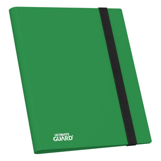 Grüne Ultimate Guard Flexxfolio 360 Kartenmappe mit elastischem Verschluss für Sammelkarten.