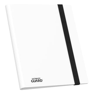 Ultimate Guard Flexxfolio 360, weiße Kartenmappe mit 18-Pocket-Pages und schwarzem Gummiband.