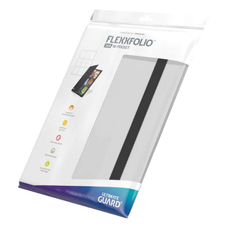 Ultimate Guard Flexxfolio 360, 18-Pocket Kartenmappe in Weiß, strapazierfähig, für Sammelkarten.