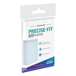 Ultimate Guard Precise-Fit Sleeves, 100 transparente Kartenhüllen für Standardgröße, Sammelkartenschutz.