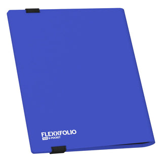 Blaues Ultimate Guard Flexxfolio 160, 8-Pocket Kartenmappe, strapazierfähig für Sammelkarten.