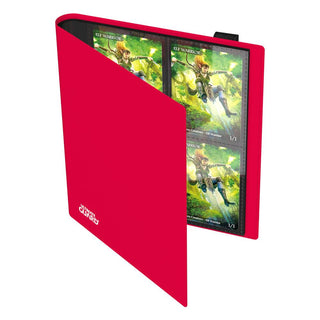 Ultimate Guard Flexxfolio 160, 8-Pocket, rot, offene Kartenmappe mit Sammelkarten.