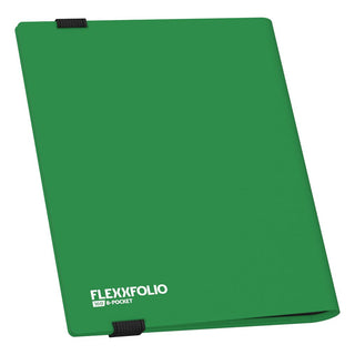 Grüne Ultimate Guard Flexxfolio 160 Kartenmappe mit 8-Pocket-Design für Sammelkarten.