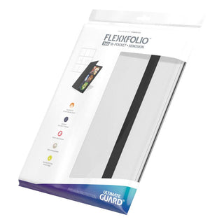 Ultimate Guard Flexxfolio 360, 18-Pocket XenoSkin Weiß, Kartenmappe in Verpackung, strapazierfähig, für Sammelkarten.