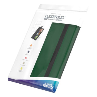 Ultimate Guard Flexxfolio 360, grüne XenoSkin-Kartenmappe, 18-Pocket, in Verpackung.