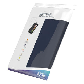 Ultimate Guard Zipfolio 360, 18-Pocket XenoSkin Blau, Kartenmappe mit Reißverschluss für Sammelkarten.