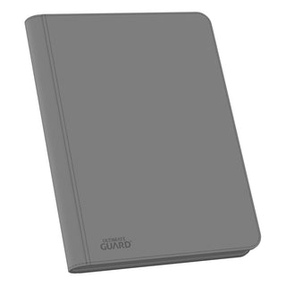 Ultimate Guard Zipfolio 360, graue Kartenmappe mit XenoSkin-Einband und Reißverschluss, 18-Pocket, für Sammelkarten.