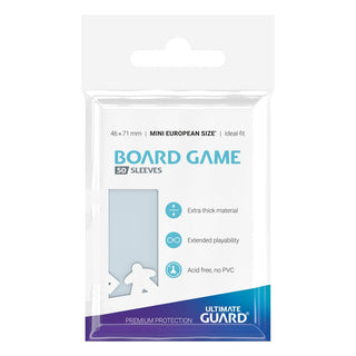 Ultimate Guard Premium Soft Sleeves für Mini European Brettspielkarten, 50 Stück, extra dick, säurefrei.