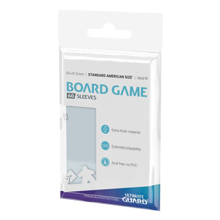 Ultimate Guard Premium Soft Sleeves für Standard American Brettspielkarten, 60er Packung, extra dick, säurefrei.