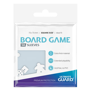 Ultimate Guard Board Game Sleeves, 50 Stück, quadratisch, 73x73mm, extra dick, säurefrei, ideal für Catan und Anno 1701.