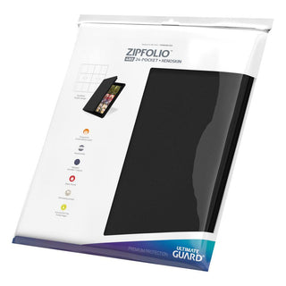 Ultimate Guard Zipfolio 480, 24-Pocket XenoSkin, schwarz, Kartenmappe mit Reißverschluss, für Playsets optimiert.