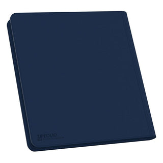 Blaues Ultimate Guard Zipfolio 480, 24-Pocket XenoSkin, Kartenmappe mit Reißverschluss für Playsets.