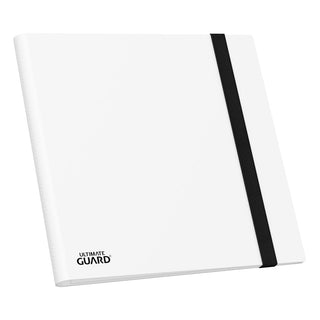 Weißer Ultimate Guard Flexxfolio 480 Kartenordner mit schwarzem Gummiband, ideal für Playset-Organisation.