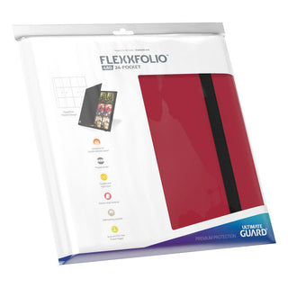 Ultimate Guard Flexxfolio 480, rote 24-Pocket-Kartenmappe, Quadrow-Design, für Playsets, strapazierfähiger Einband.