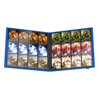 Ultimate Guard Flexxfolio 480, blau, 24-Pocket Kartenmappe, geöffnet mit Karten, ideal für Playsets.