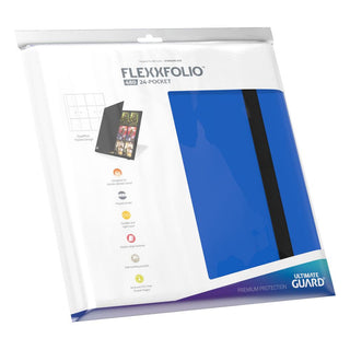 Blaues Ultimate Guard Flexxfolio 480, 24-Pocket Kartenmappe, ideal für Playsets, mit strapazierfähigem Einband.