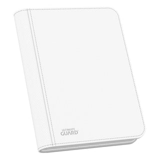 Ultimate Guard Zipfolio 160, weiße Kartenmappe mit XenoSkin-Einband und Reißverschluss, 8-Pocket-Design für Sammelkarten.