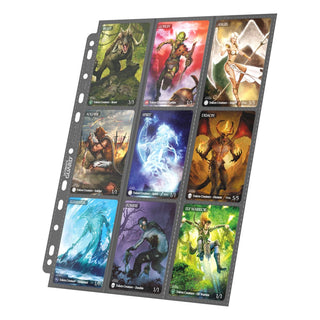 Ultimate Guard 18-Pocket Seiten, grau, doppelseitig, 11er-Lochung, für Sammelkarten, 9 Taschen pro Seite, Karten nicht ent...