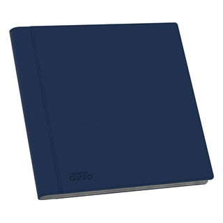 Blaues Ultimate Guard Portfolio 480, 24-Pocket XenoSkin, für Sammelkarten, geschlossen.