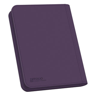 Violette Ultimate Guard Zipfolio 160 Kartenmappe mit XenoSkin-Einband und Reißverschluss für Sammelkarten.