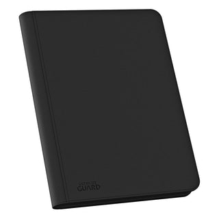 Ultimate Guard Zipfolio 320, schwarze XenoSkin-Kartenmappe mit Reißverschluss, 16-Pocket, für Sammelkarten.