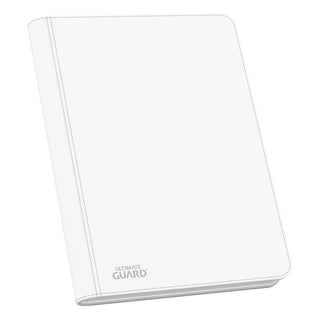 Weiße Ultimate Guard Zipfolio 320 Kartenmappe mit XenoSkin-Einband und Reißverschluss, 16-Pocket, für Sammelkarten.