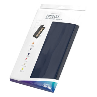 Ultimate Guard Zipfolio 320 in Blau, 16-Pocket Kartenmappe aus XenoSkin für 320 Sammelkarten, mit Reißverschluss.