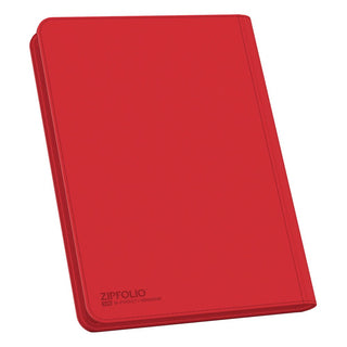 Rote Ultimate Guard Zipfolio 320 Kartenmappe mit XenoSkin und Reißverschluss für Sammelkarten.