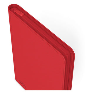 Rote Ultimate Guard Zipfolio 320 Kartenmappe mit XenoSkin-Einband und Reißverschluss, 16-Pocket-Design für Sammelkarten.