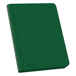 Grüne Ultimate Guard Zipfolio 320 Kartenmappe mit XenoSkin-Einband und Reißverschluss, 16-Pocket Design.