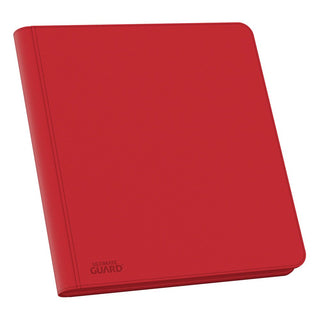 Rote Ultimate Guard Zipfolio 480 Kartenmappe mit XenoSkin-Einband, 24-Pocket, geschlossen.
