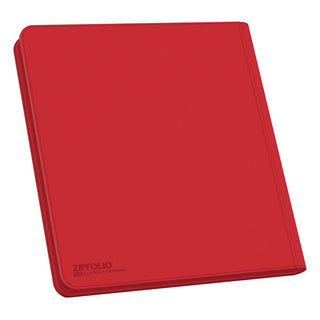 Rote Ultimate Guard Zipfolio 480 Kartenmappe mit XenoSkin-Einband und Reißverschluss, ideal für Playsets.