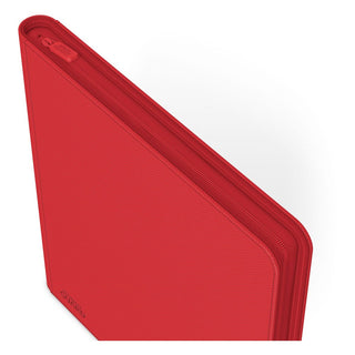 Rote Ultimate Guard Zipfolio 480 Kartenmappe mit Reißverschluss und XenoSkin-Einband, 24-Pocket Design.