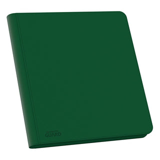 Grüne Ultimate Guard Zipfolio 480 Kartenmappe mit XenoSkin-Einband und Reißverschluss.