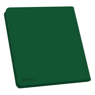 Grüne Ultimate Guard Zipfolio 480 Kartenmappe mit XenoSkin-Einband und Reißverschluss, 24-Pocket Design.