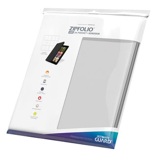 Ultimate Guard Zipfolio 480, 24-Pocket XenoSkin, Weiß, Kartenmappe mit Reißverschluss, für Playsets, hochwertige Organisat...