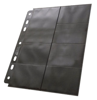 Schwarze 14-Pocket-Seite von Ultimate Guard für Ringordner, doppelseitig, 7er-Lochung.