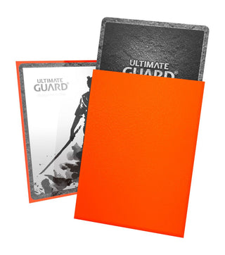 Orange Ultimate Guard Katana Sleeves für Karten, 100 Stück, strapazierfähig, blickdicht, japanische Präzisions-Fertigung.