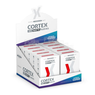 Ultimate Guard Cortex Sleeves, Standardgröße, matt-rot, 100er Packung in Displaybox.