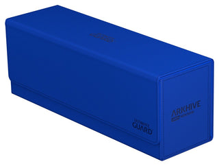 Blaue Ultimate Guard Arkhive 400+ XenoSkin Box zur Kartenaufbewahrung.