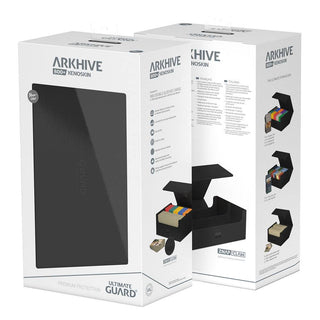 Produktbild der Ultimate Guard Arkhive 800+ XenoSkin Monocolor Schwarz, Kartenaufbewahrungsbox.