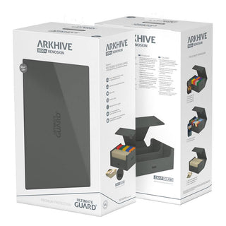 Ultimate Guard Arkhive 800+ XenoSkin Grau, Kartonverpackung, für 800+ Karten, doppelt gesleevt, Stauraum für Toploader.