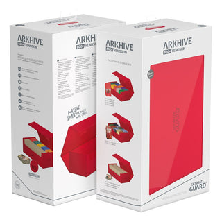 Rote Ultimate Guard Arkhive 800+ XenoSkin Box für über 800 Karten, doppelseitig, in Verpackung.