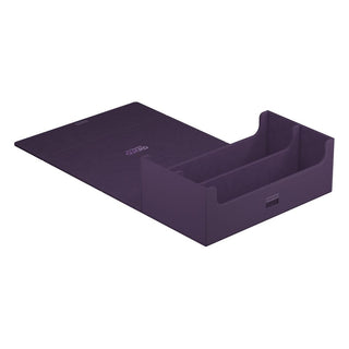 Violette Ultimate Guard Arkhive 800+ Box, offen, für 800+ Karten, doppelt gesleevt, mit zwei Fächern.