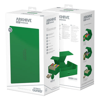 Grüne Ultimate Guard Arkhive 800+ XenoSkin Box für 800+ Karten, doppelt gesleeved, in Verpackung.