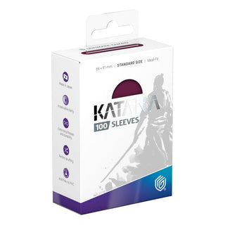Ultimate Guard Katana Sleeves Radiant Plum, 100er Packung, Standardgröße, in weißer Verpackung.