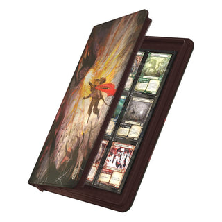 Ultimate Guard Zipfolio 360 Xenoskin mit Magic: The Gathering Bloomburrow-Design, offen mit Karten.