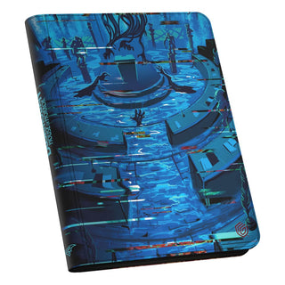 Ultimate Guard Zipfolio 360 Xenoskin mit gruseligem Duskmourn-Design, blaues Horror-Motiv.